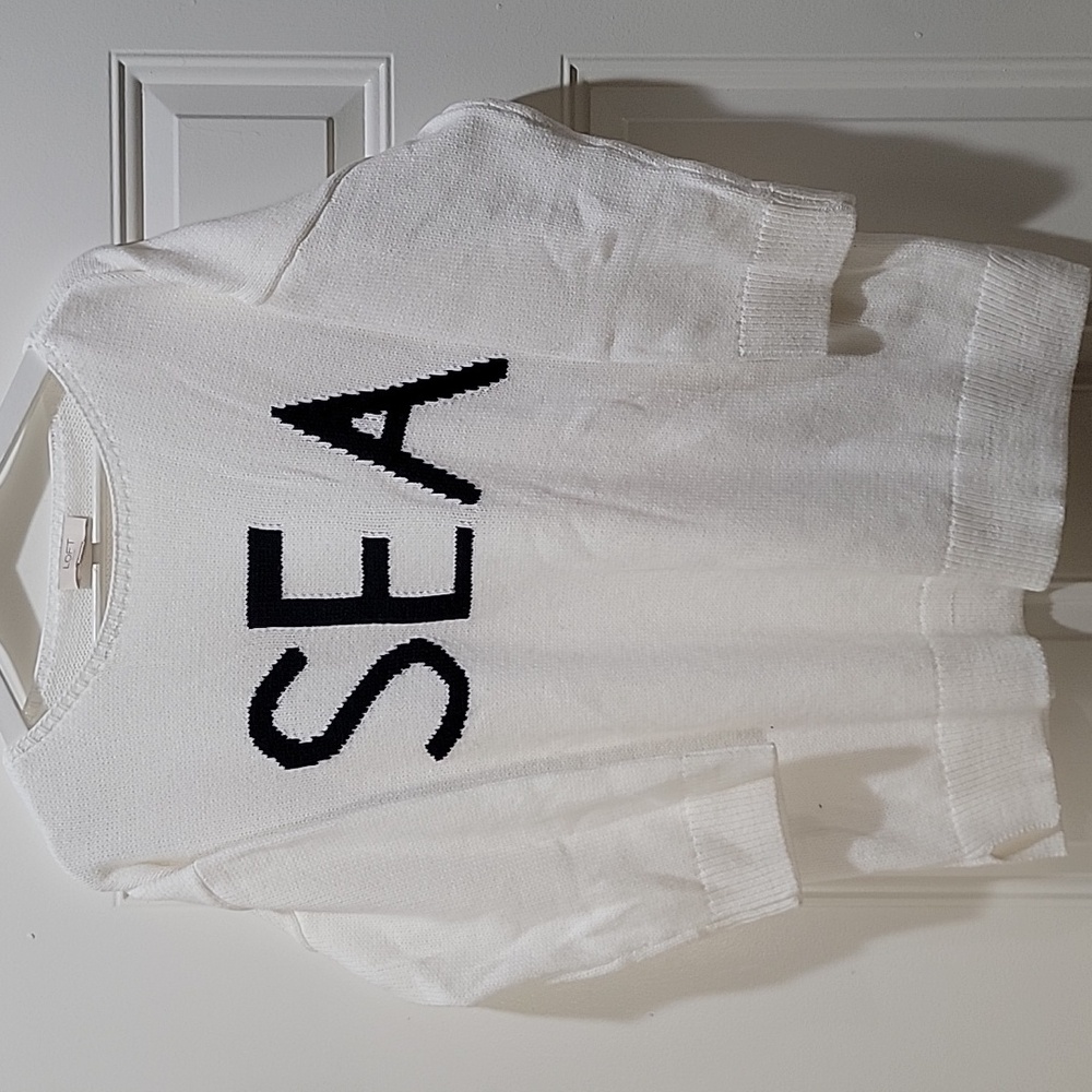 Loft White Knit Sweater 'SEA'